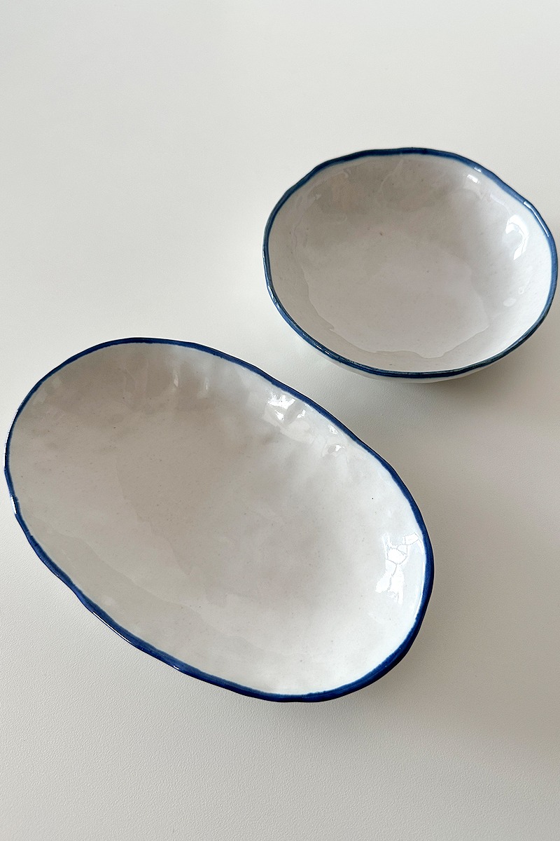 Blue Oval &amp; Plate